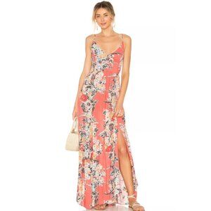 Free People Coral Floral Maxi Dress